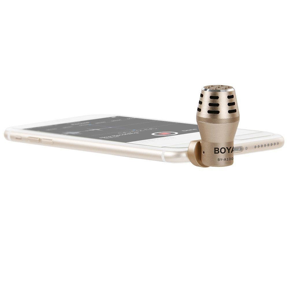 BOYA BY-A100 Omni Directional Condenser Microphone for IOS Android Smartphones Gold