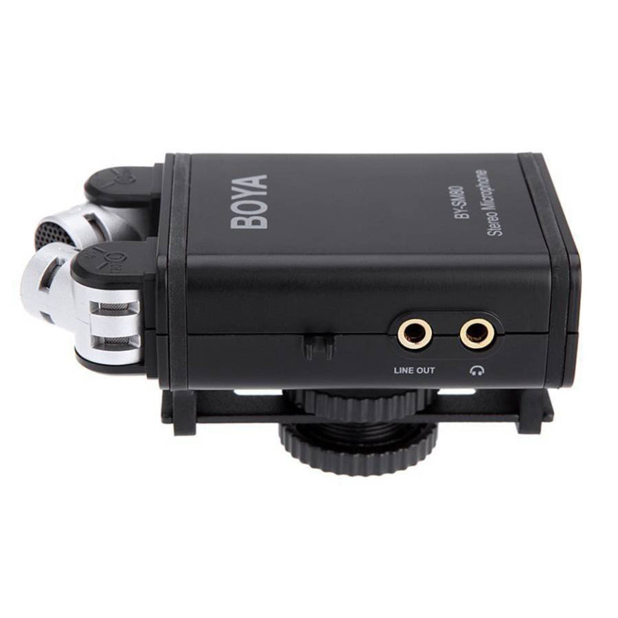Boya By-SM80 Stereo Video Microphone Condenser with Windshield for Canon Nikon DSLR Camera Camcorder