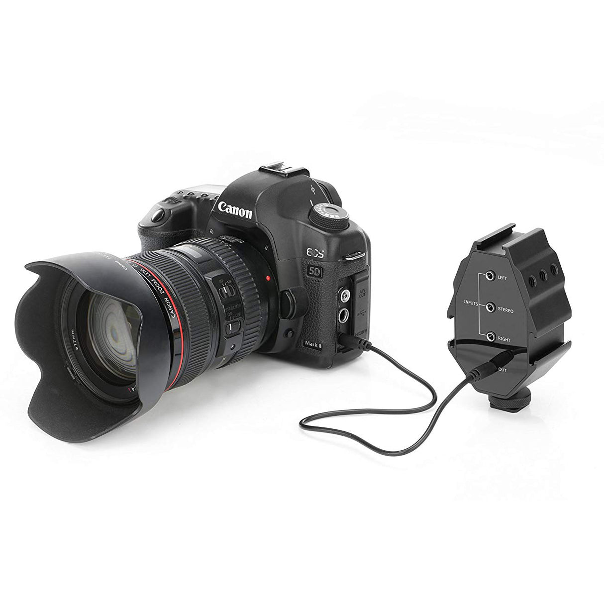 BOYA BY-MP4 Microphone Audio Mixer & Compact Dual-Mic Mounting Hub for Smartphones & DSLR Cameras & Camcorders (MP4)