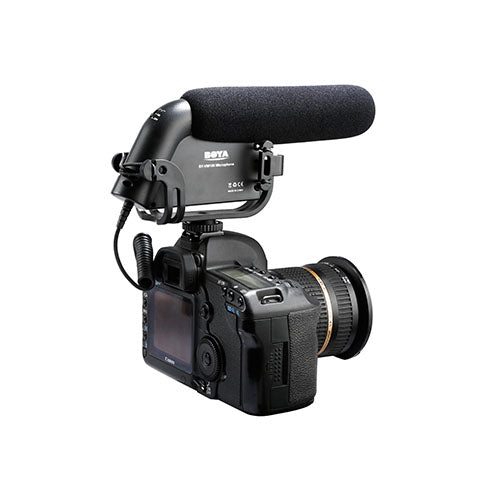 Boya BY-VM190 Shotgun Microphone with Windshield for Canon Nikon DSLR Camera
