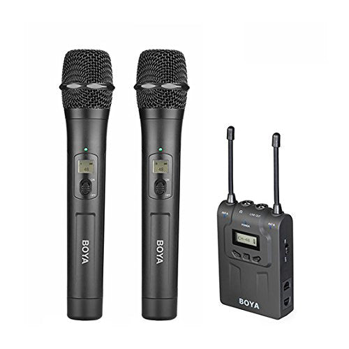 Boya BY-WHM8 UHF Wireless Handheld Transmitter Compatible with BY-WM6 and BY-WM8 receiver for Interview Presentation Talk Show Speech