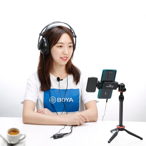 BOYA BY-M1 Pro Omnidirectional Lavalier Condenser Microphone with Gain control, Headphone-out, Noise cancellation for iPhone Android Smartphone DSLR Camera Camcorder Audio Recorder YouTube(20ft Cable)