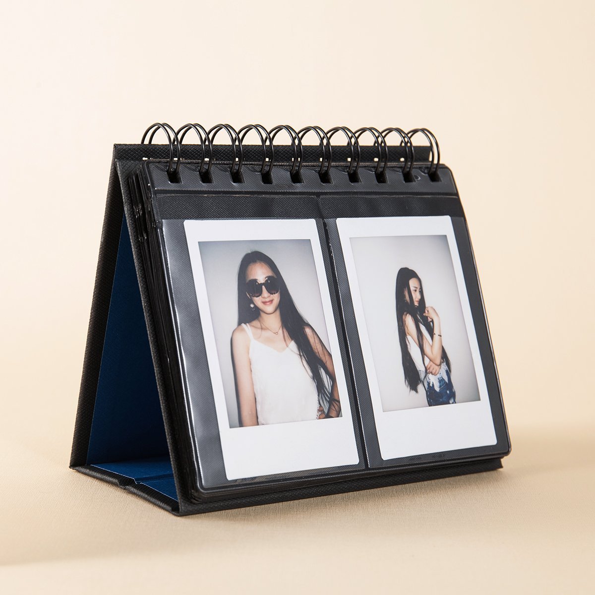 CAIUL 68 Pockets Desk Calendar Style Photo Album for Fujifilm Instax Mini 7s 8 8+ 9 25 26 50s 70 90 Films Black