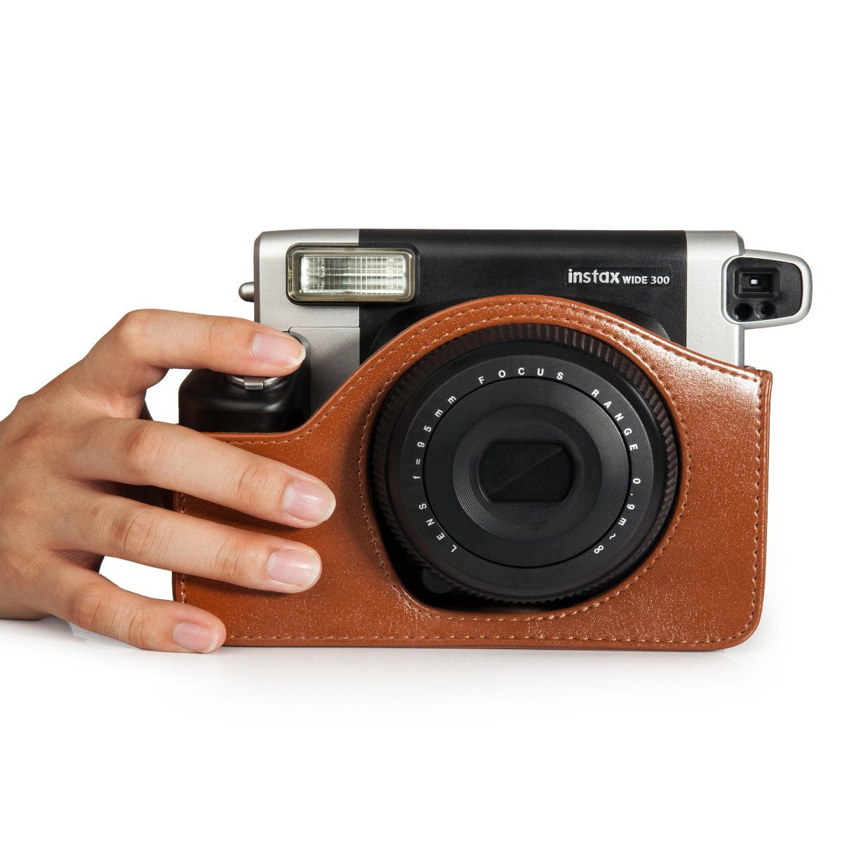 CAIUL Vintage Camera Case Bag For Fujifilm INSTAX Wide 300 Instant Camera,PU Leather Brown