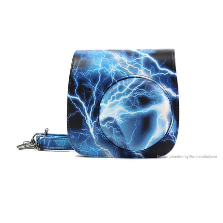 Caiul Pu Leather Fujifilm Instax Mini 11/ 9 Camera Bag Lightning blue