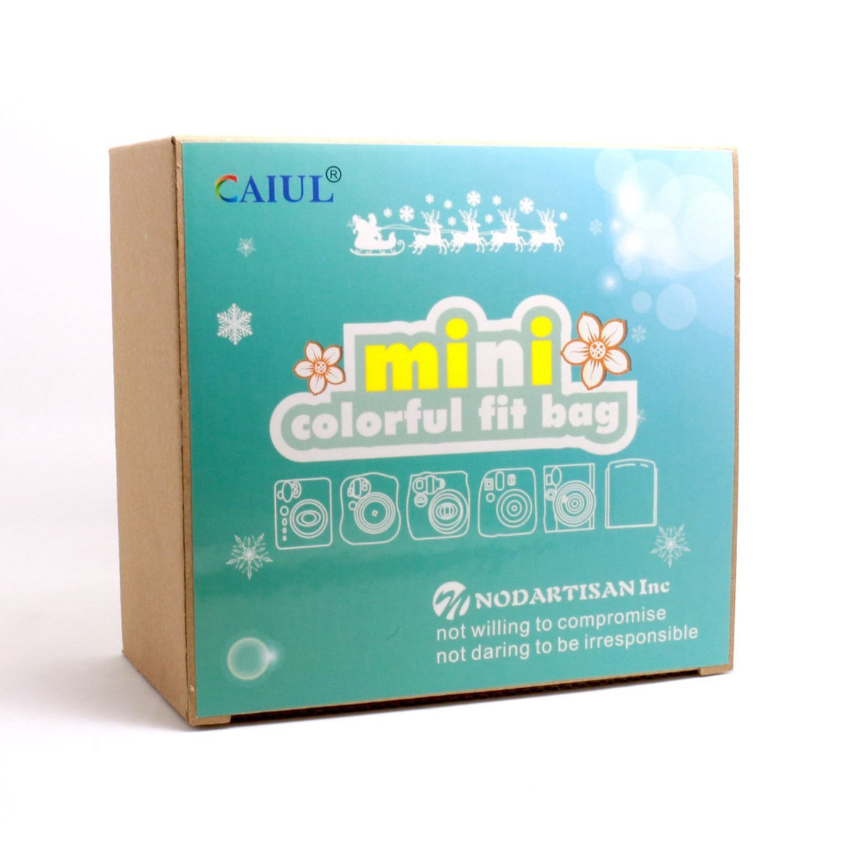 CAIUL Vintage PU Leather fuji mini case for Fujifilm Instax Mini 11/9/8 Case bag White