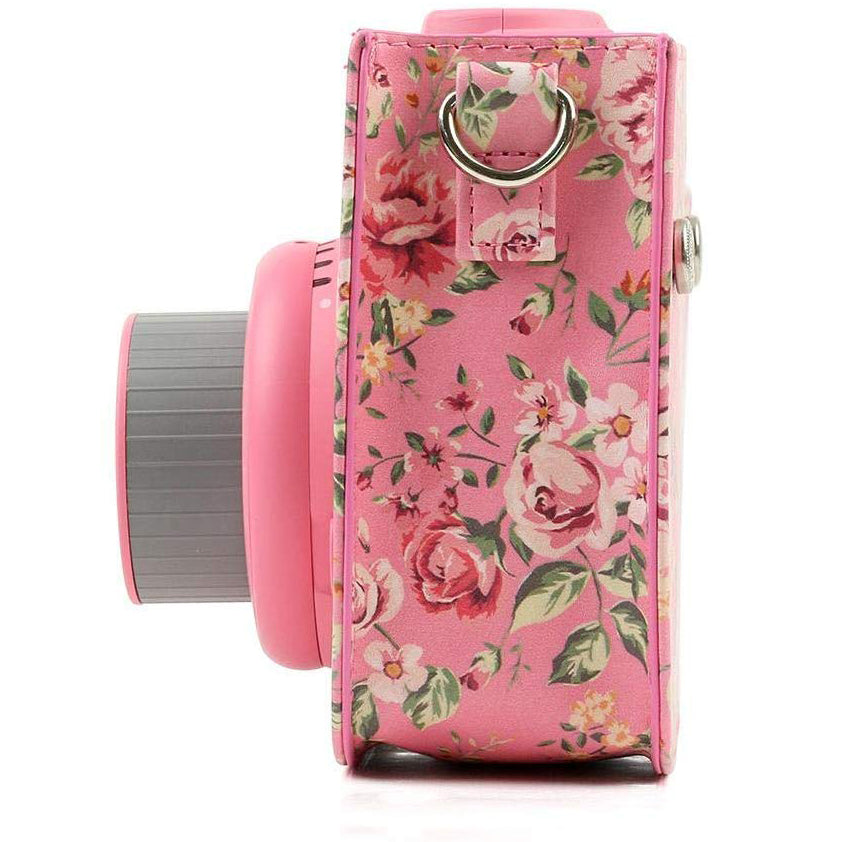 Caiul Pu Leather Fujifilm Instax Mini 11/ 9 Camera Bag Pink roses