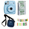 FUJIFILM INSTAX Mini 11 Instant Camera with 10 sheets film roll + camera case + bunting1, kit. Sky Blue