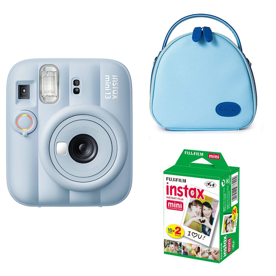 FUJIFILM-INSTAX-Mini-13-Instant-Film-Camera-with-Blue-shell-bag-and-20-Shots-Instant-film-_Frost-Blue-1