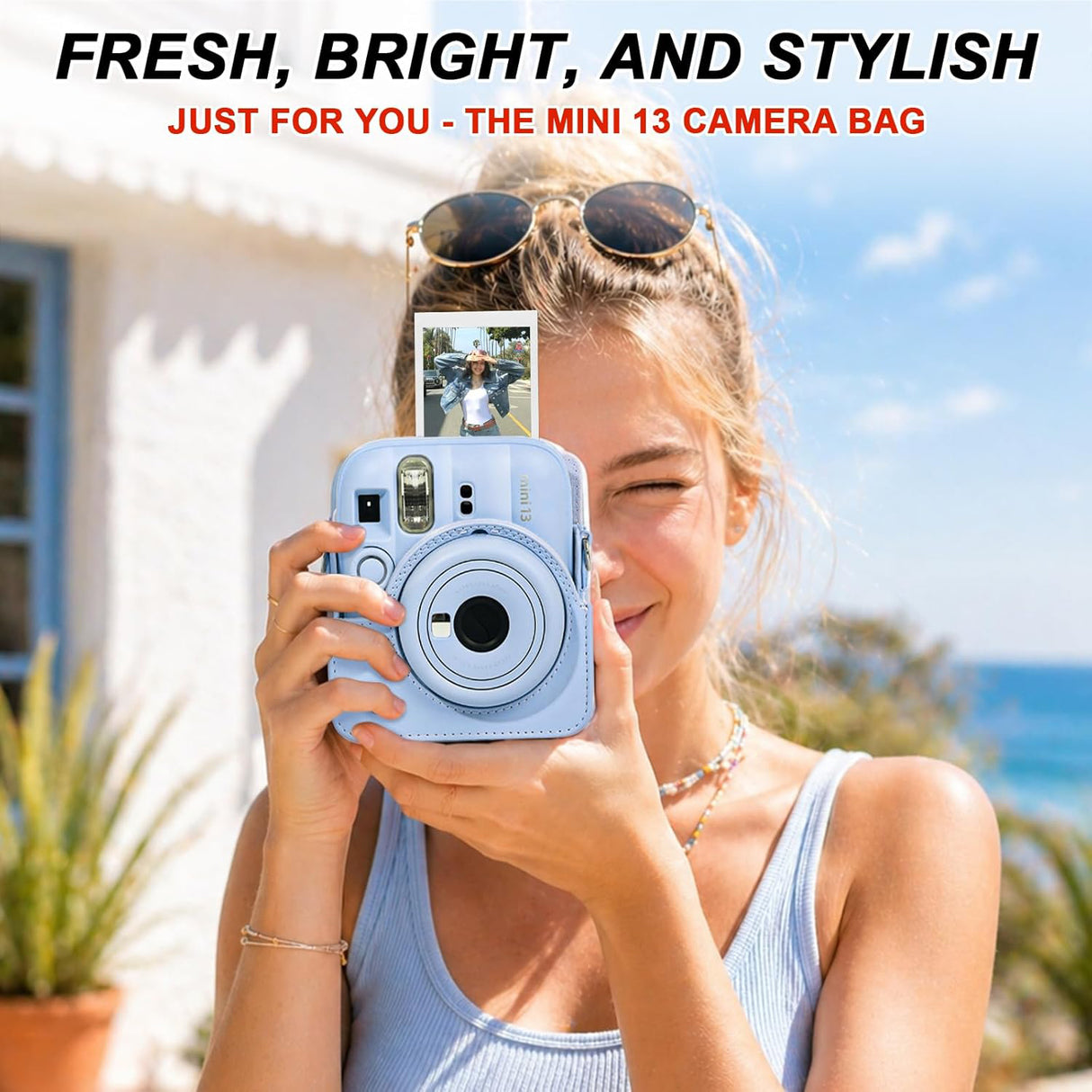 Zikkon Carrying Bag with Adjustable Shoulder Strap for FujiFilm Instax Mini 13 Camera