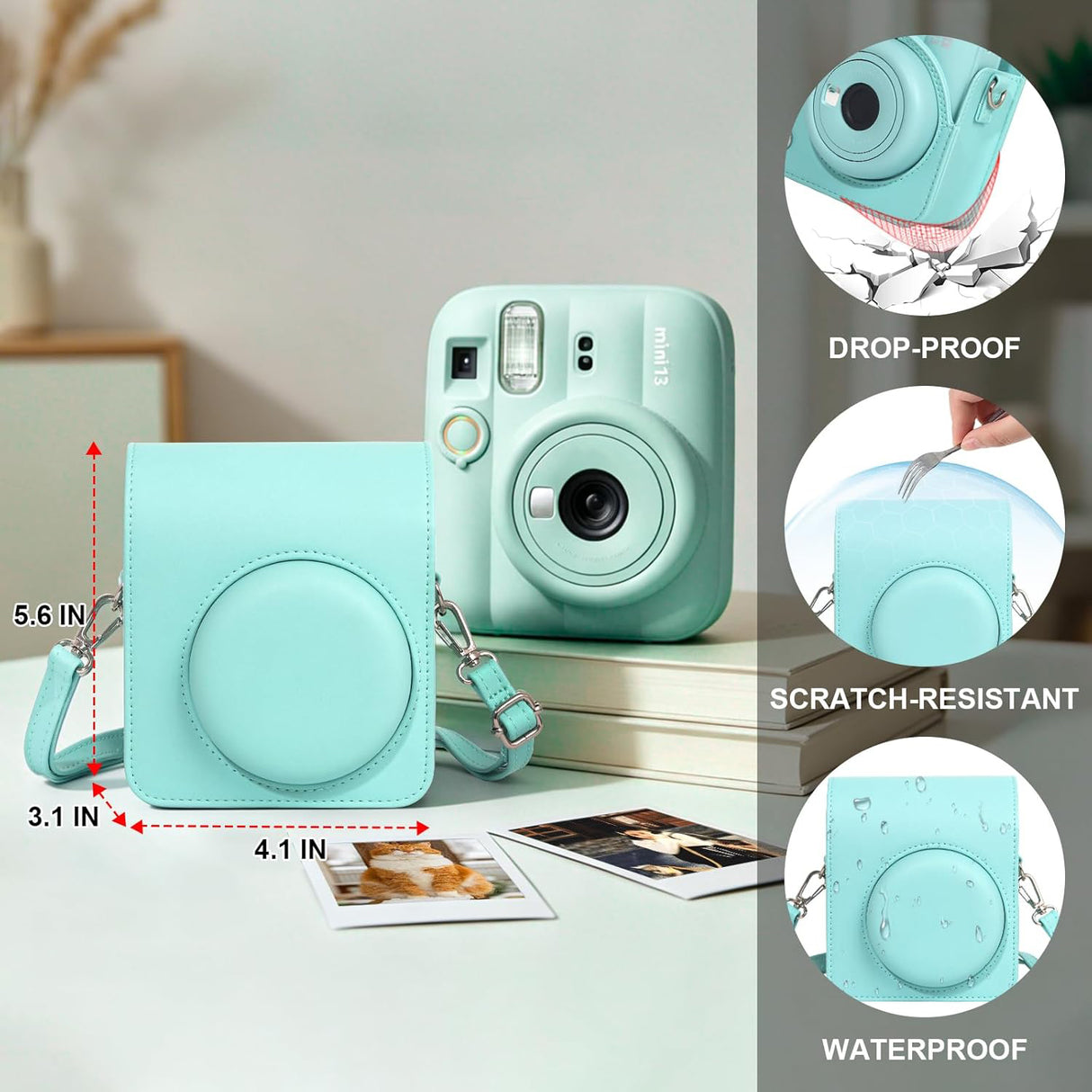 Zikkon Carrying Bag with Adjustable Shoulder Strap for FujiFilm Instax Mini 13 Camera
