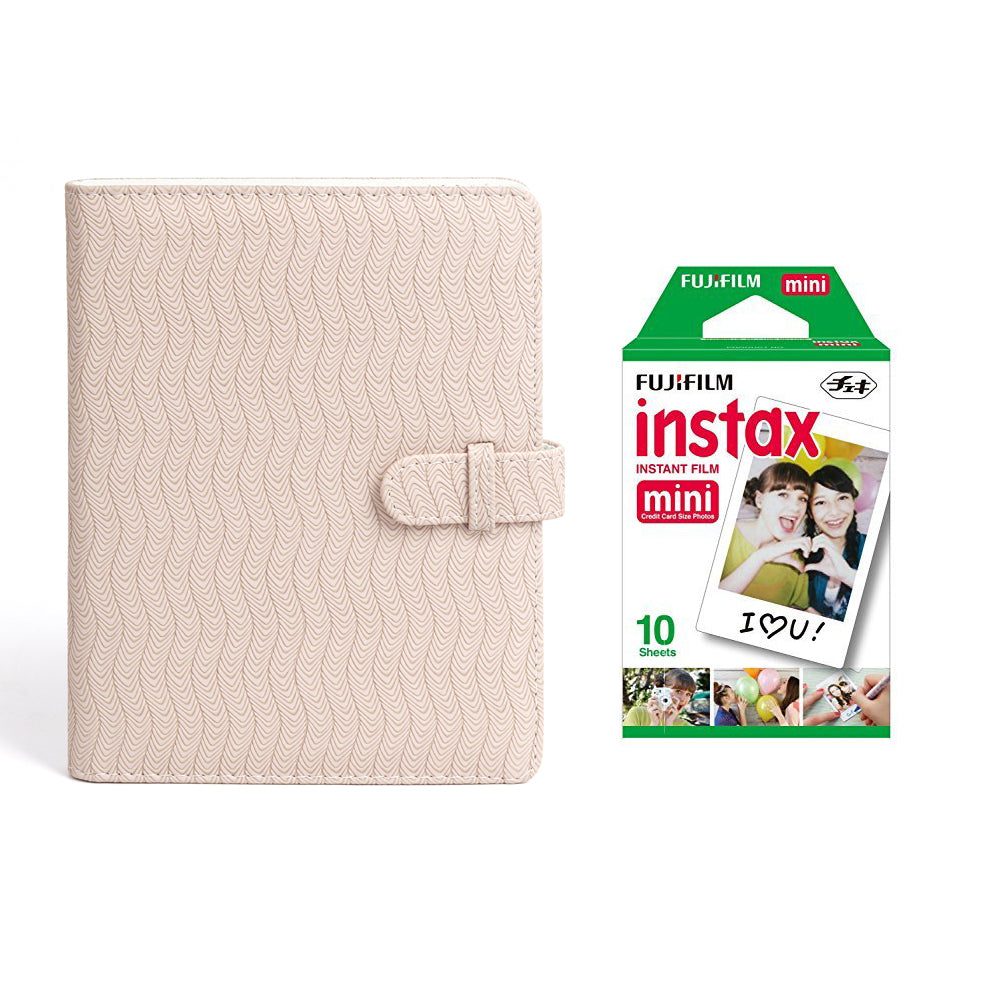Fujifilm Instax Mini 10X1 Sheets Instant Film with 128-sheet Album for mini film (Pink Wave)