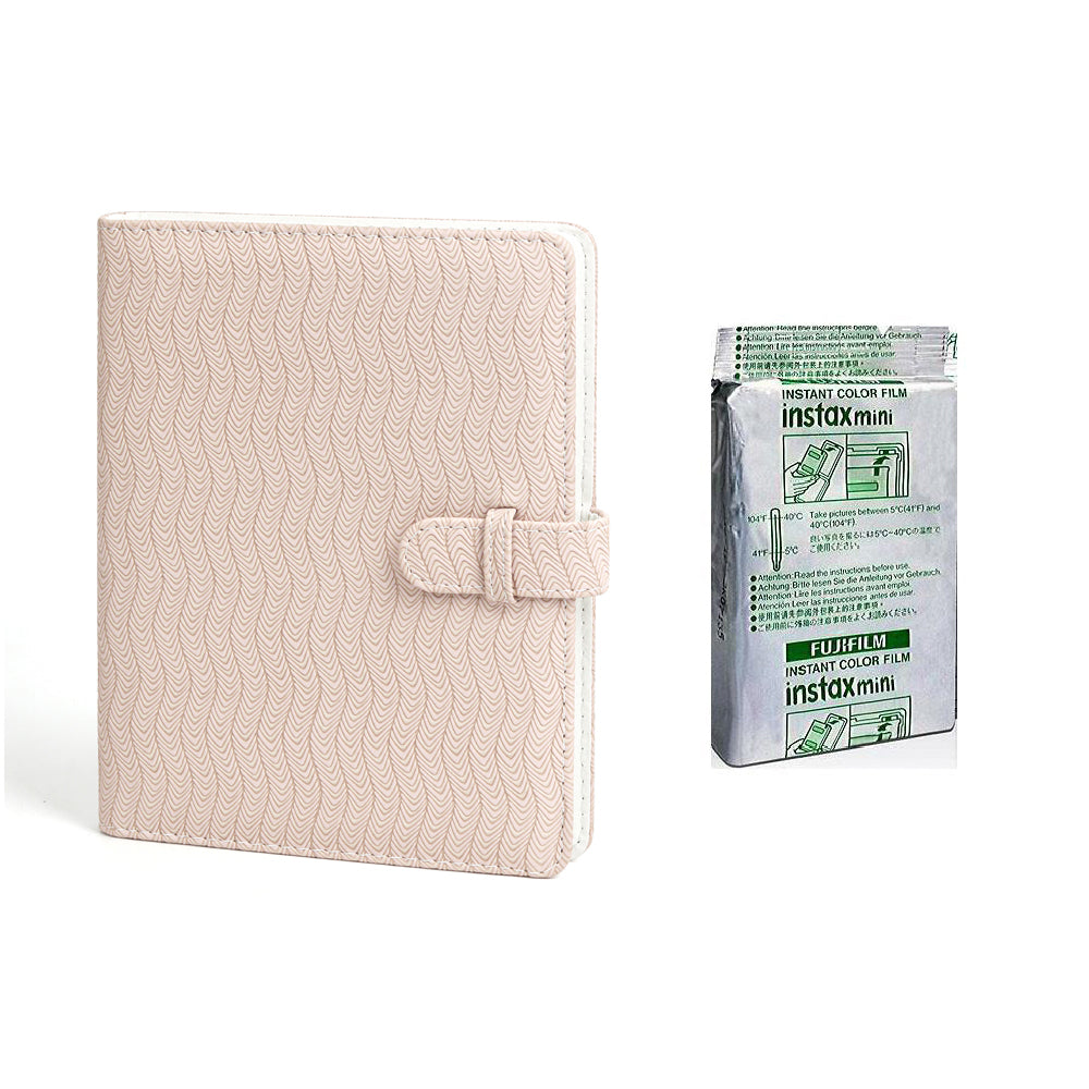 Fujifilm Instax Mini 10X1 Sheets Instant Film with 128-sheet Album for mini film (Pink Wave)