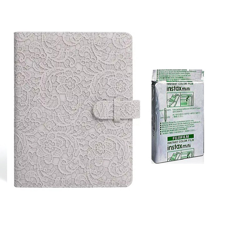 Fujifilm Instax Mini 10X1 Sheets Instant Film with 128-sheet Album for mini film (Purple Lace)