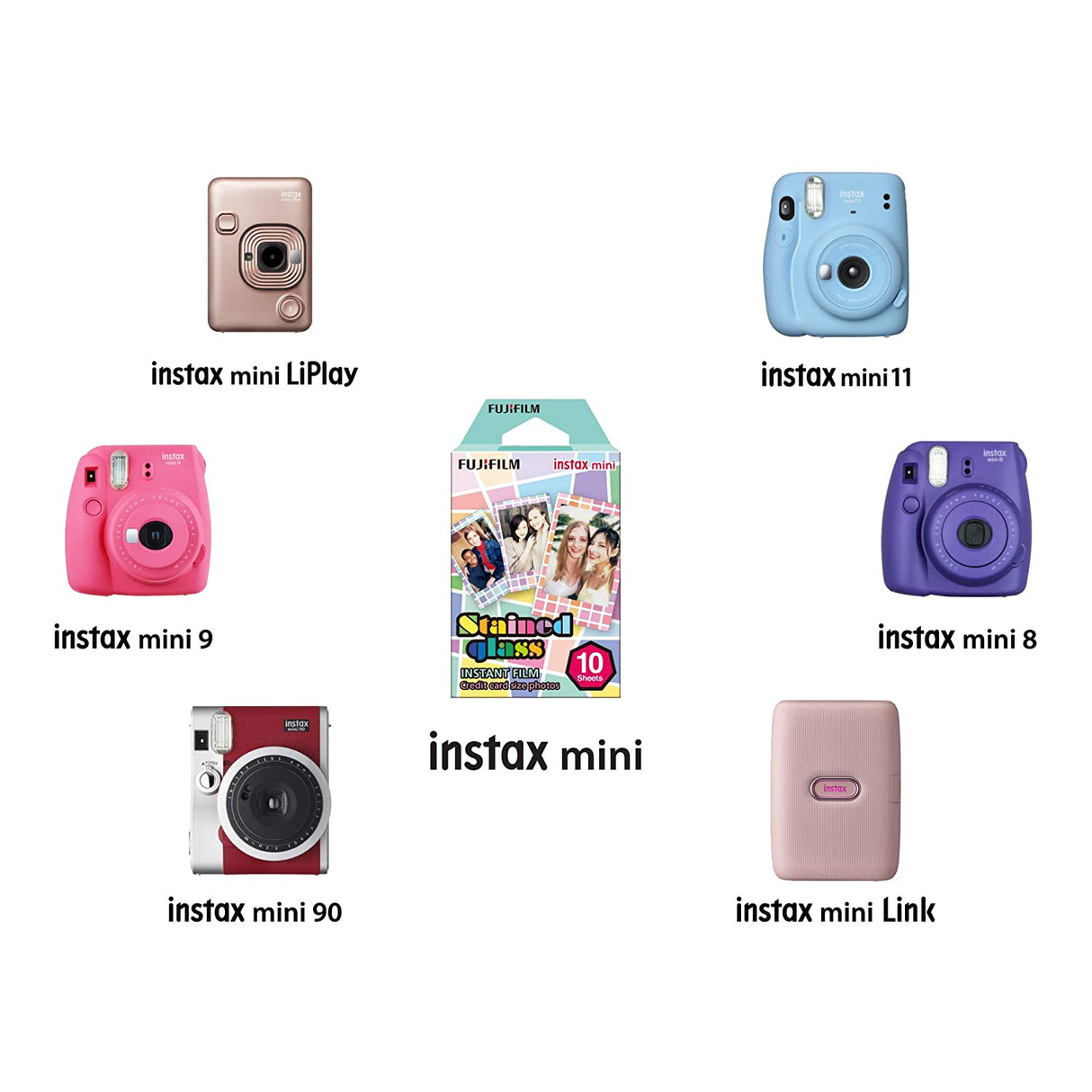 FUJIFILM Instax Mini 10x1 Instant Film Stained Glass