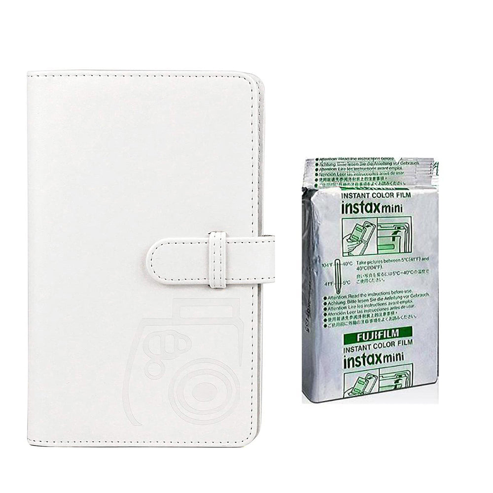 Fujifilm Instax Mini 10X1 blue marble Instant Film with 96-sheet Album for mini film Smoky white