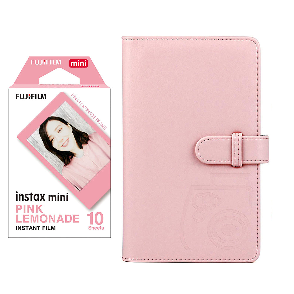 Fujifilm Instax Mini 10X1 pink lemonade Instant Film with 96-sheet Album for mini film Blush pink