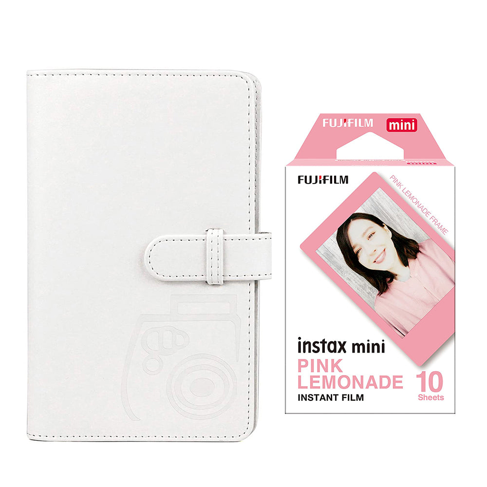 Fujifilm Instax Mini 10X1 pink lemonade Instant Film with 96-sheet Album for mini film lce white