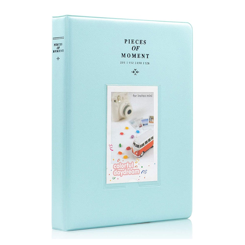 CAIUL 128 Pockets Album for Instax Mini 7s 8 8+ 9 25 26 50s 70 90 Film, Polaroid PIC300 Z2300 Film (Ice Blue)