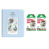 Fujifilm Instax Mini 10X2 Instant Film With 64-Sheets Album For Mini Film (3 inch) Pastel Blue