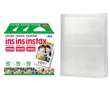 Fujifilm Instax Mini 3 Pack of 10 Sheets Instant Film with 64-Sheets Album For Mini Film 3 inch lce white