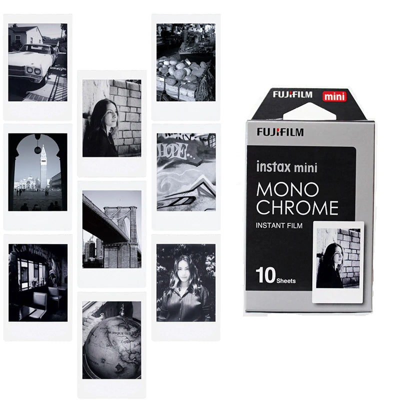 Fujifilm Instax Mini Monochrome Film Roll (Yes 800 ISO Pack of 1)