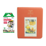 Fujifilm Instax Mini Single Pack 10 Sheets Instant Film with Instax Time Photo Album 64 Sheets Orange