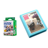 Fujifilm Instax wide 10X2 wide 20 short Instant Film With 32 sheet Album for wide film (blue)