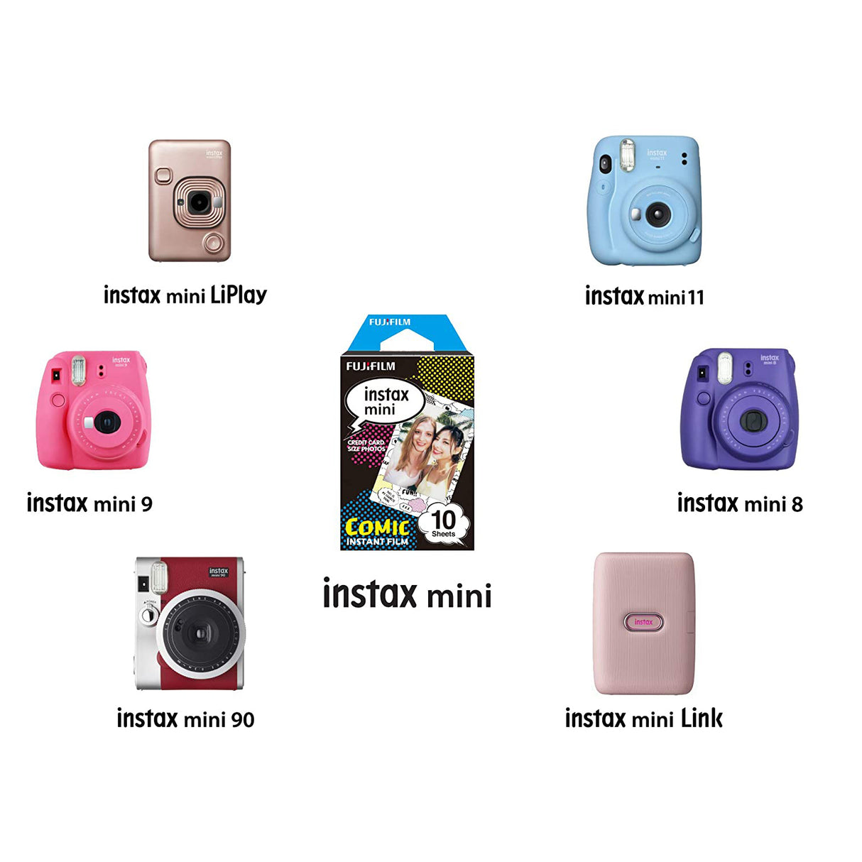FUJIFILM Instax Mini 10x1 Instant Film Comic