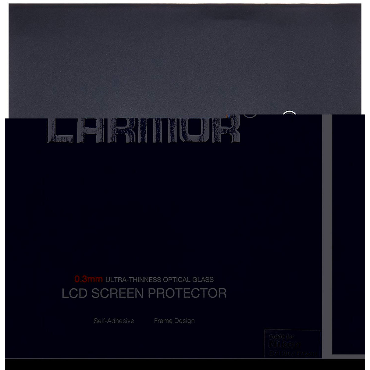 GGS LARMOR Screen Protector for Nikon D7100, Nikon D7200, from Tempered Glass Foil, SelfAdhesive, 4th Generation with Top Screen Protector