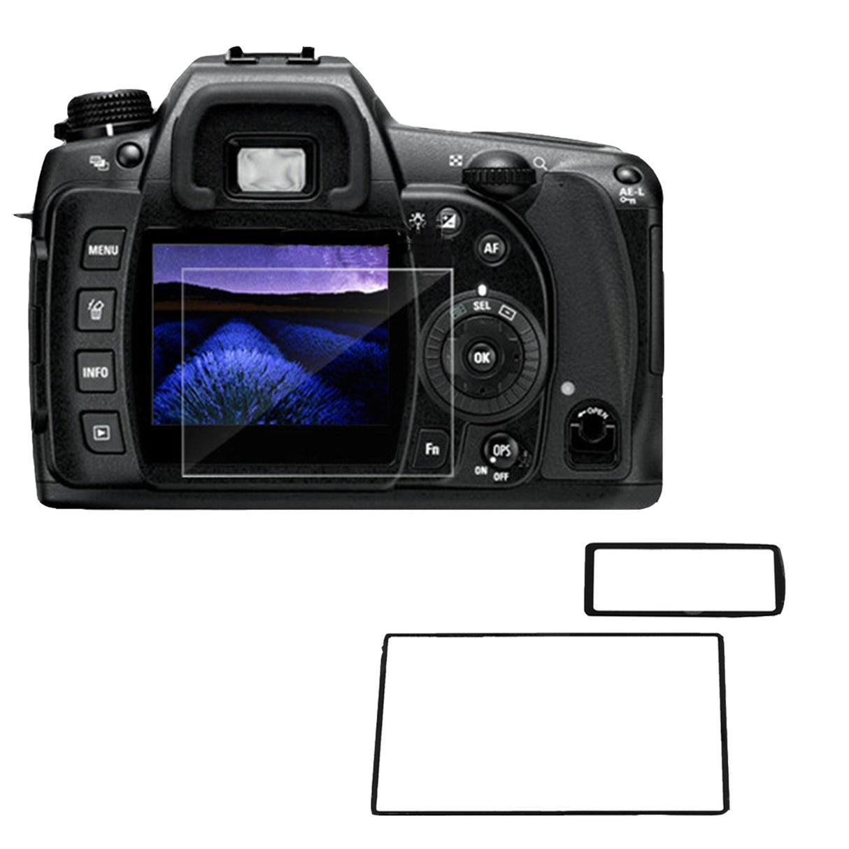 LARMOR by GGs 4 Generation Selfadhesive Glass LCD Screen Protector for Nikon D7100 Camera