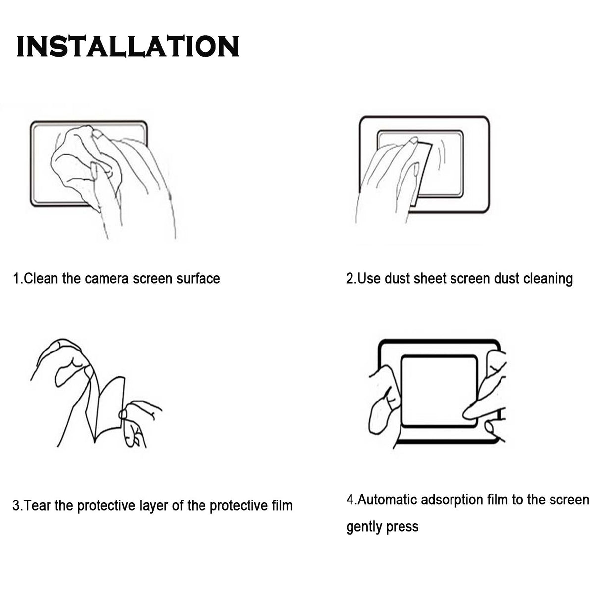 LARMOR by GGs 4 Generation Selfadhesive Glass LCD Screen Protector for Nikon D7100 Camera