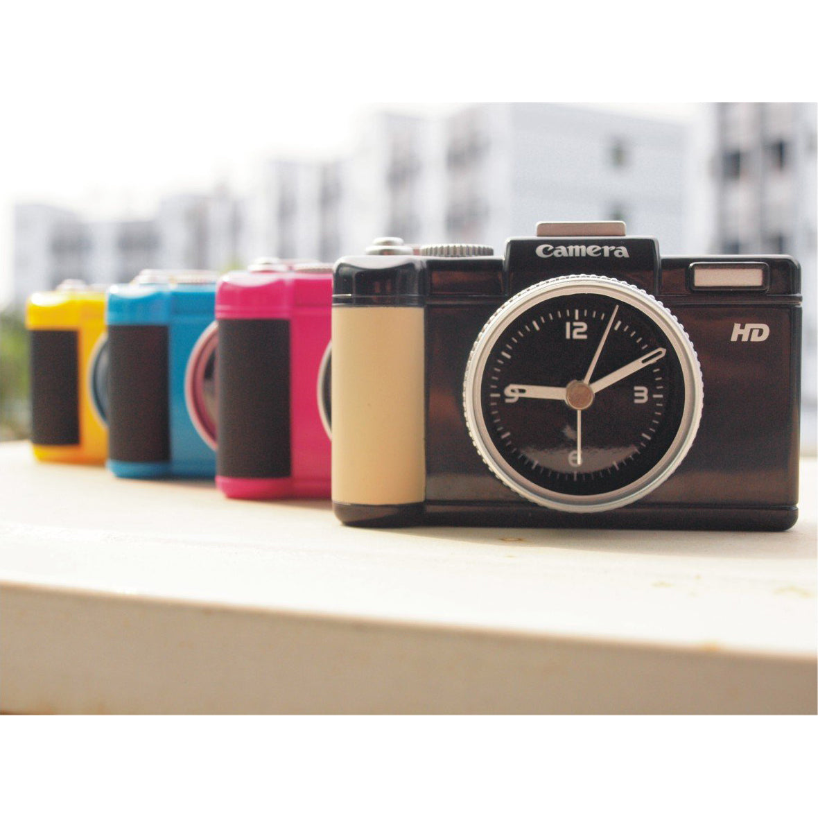 Photo Vatika Novelty Canon Shaped Camera Travel Alarm Clock Black