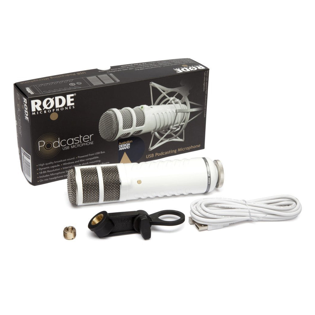 Rode Podcaster Booming Kit: Podcaster, PSA1 Arm, and PSM1 shock mount