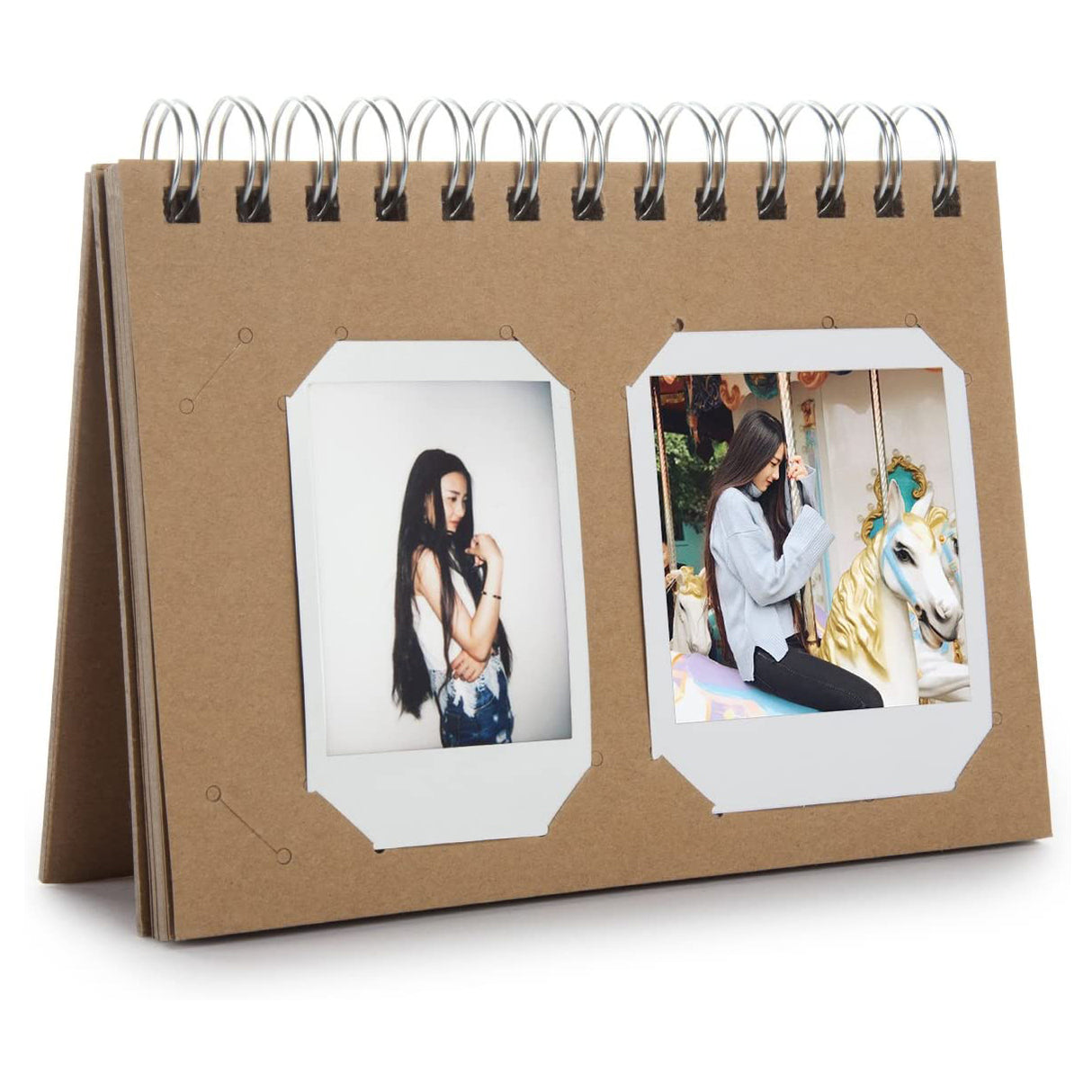 ZENKO 40 Sheets Desk Album For Square Film Brown