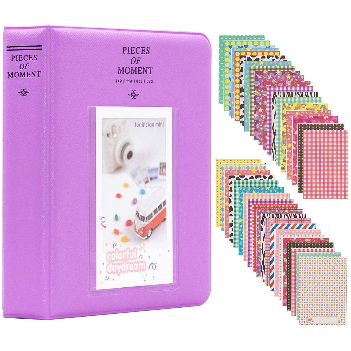 ZENKO 64 Pockets Mini Photo Album for Fujifilm Instax Mini 11 7s 8 8+ 9 25 26 50s 70 90 Instant Camera & Name Card (64 Pockets) Purple