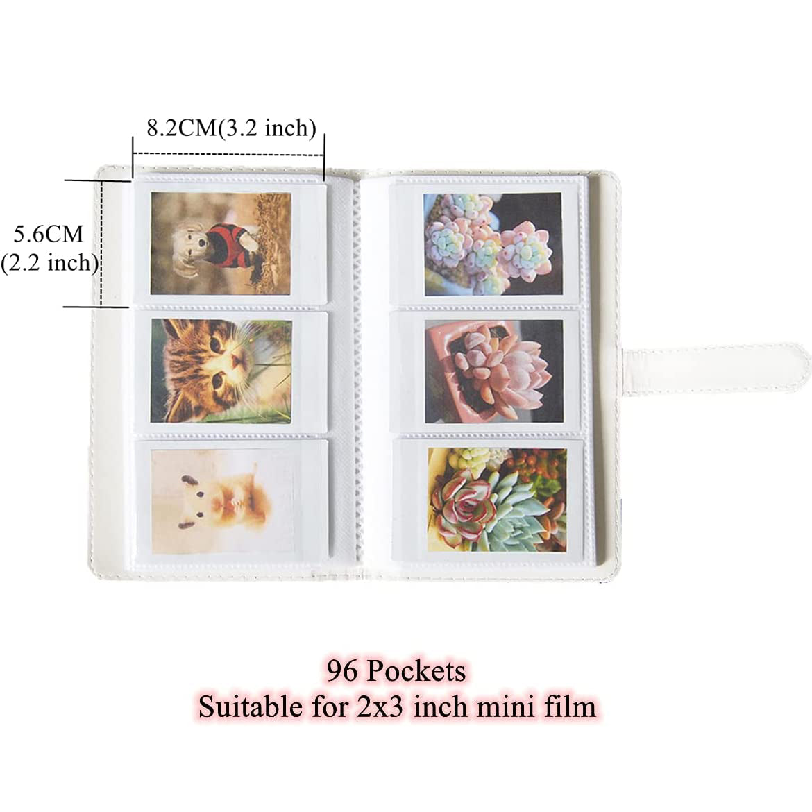 ZENKO 96-Sheets Album For Mini Film (3 inch) Pink Ripple