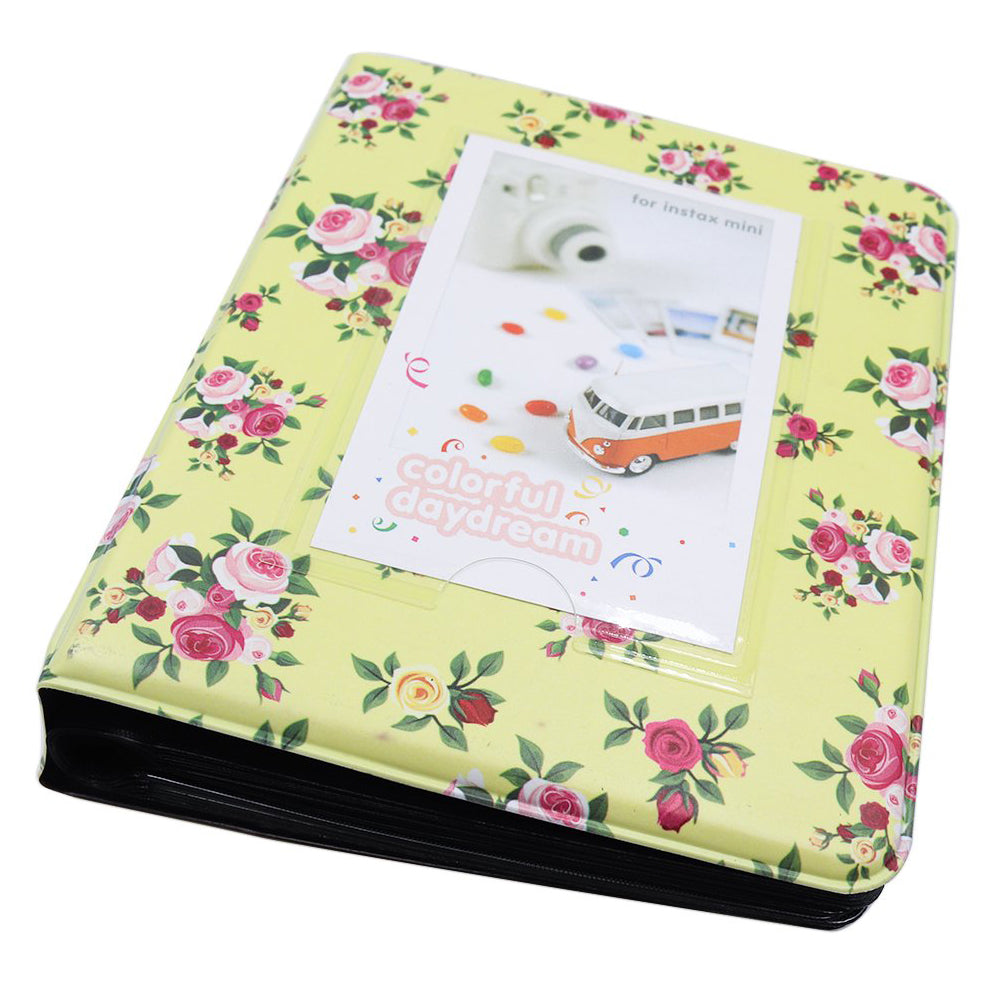 ZENKO INSTAX 64 BEAUTIFUL FLOWER PHOTO ALBUM YELLOW