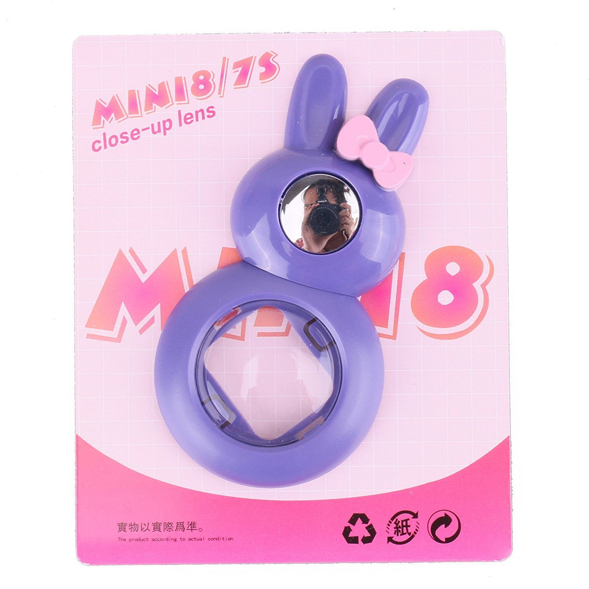 ZENKO INSTAX MINI 8 8+ 9 RABBIT CLOSE UP LENS PURPLE