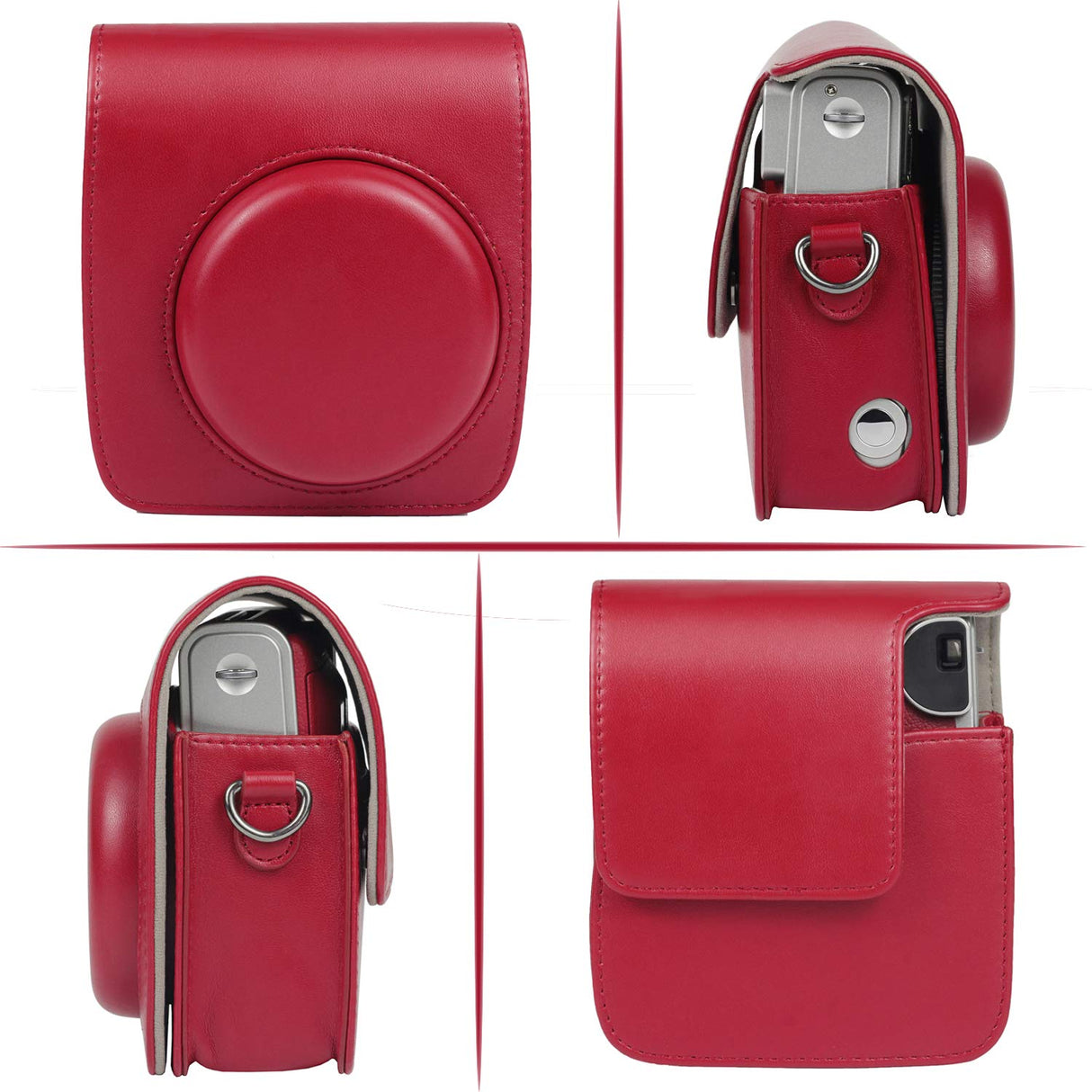 ZENKO Instax Mini 90 Instant Camera PU Case Red