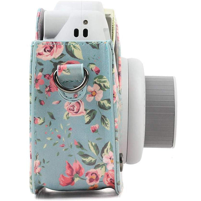 ZENKO MINI 11 INSTAX CAMERA POUCH BAG Blue roses
