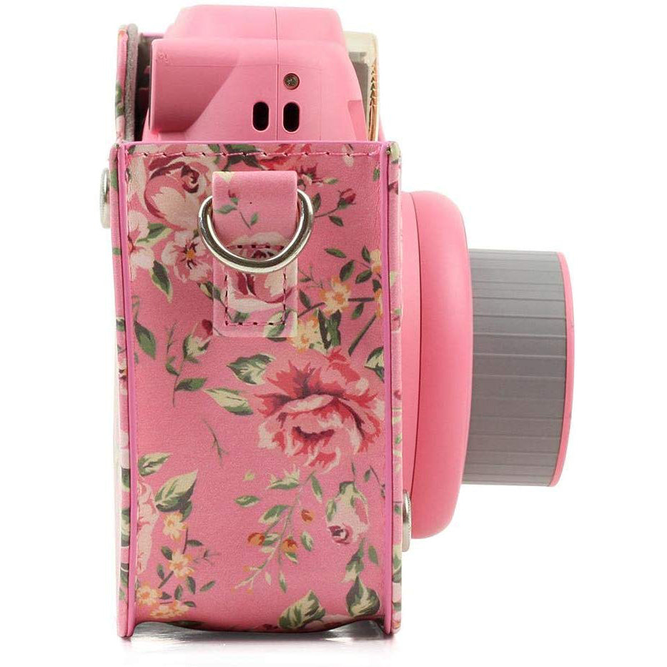 ZENKO MINI 11 INSTAX CAMERA POUCH BAG Pink roses