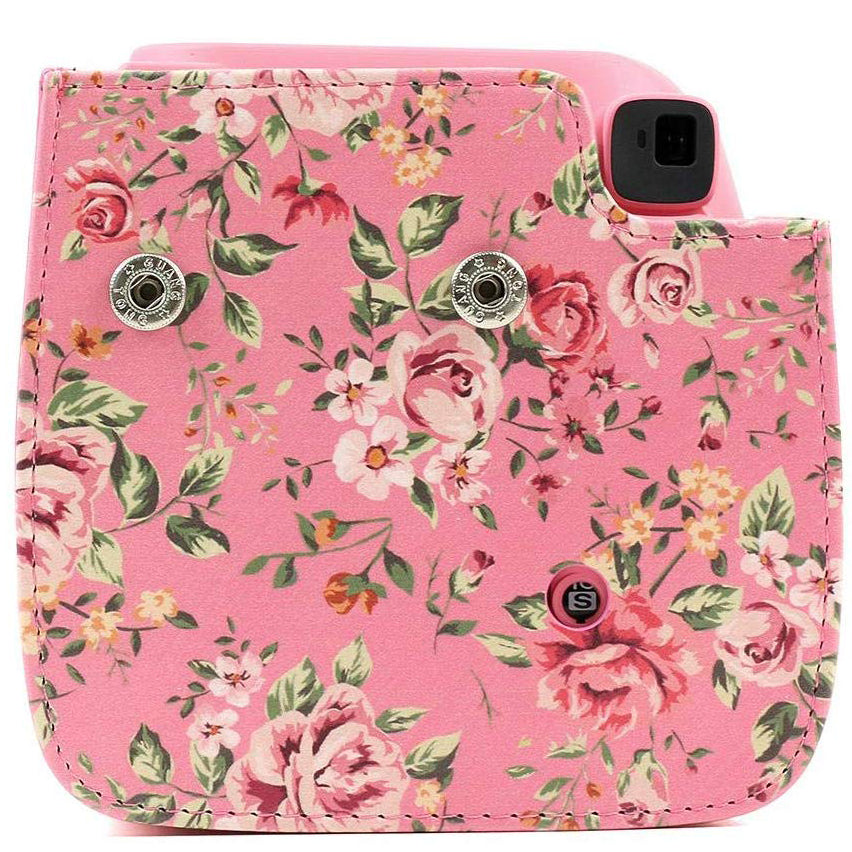 ZENKO MINI 11 INSTAX CAMERA POUCH BAG Pink roses