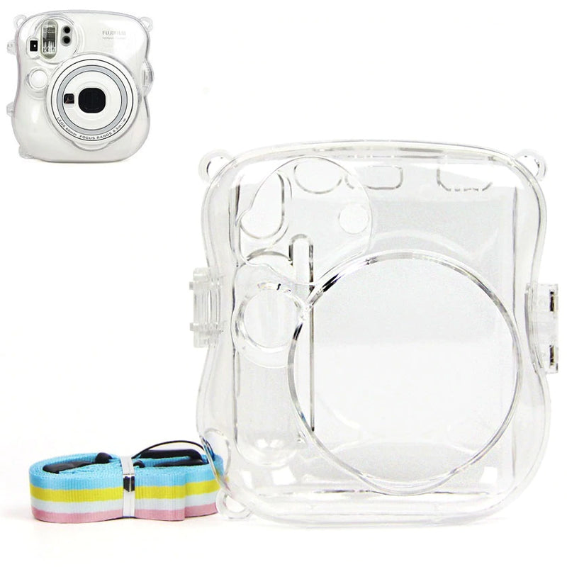ZENKO MINI 25 INSTAX CAMERA TRANSPARENT PINK POUCH BAG Crystal shell