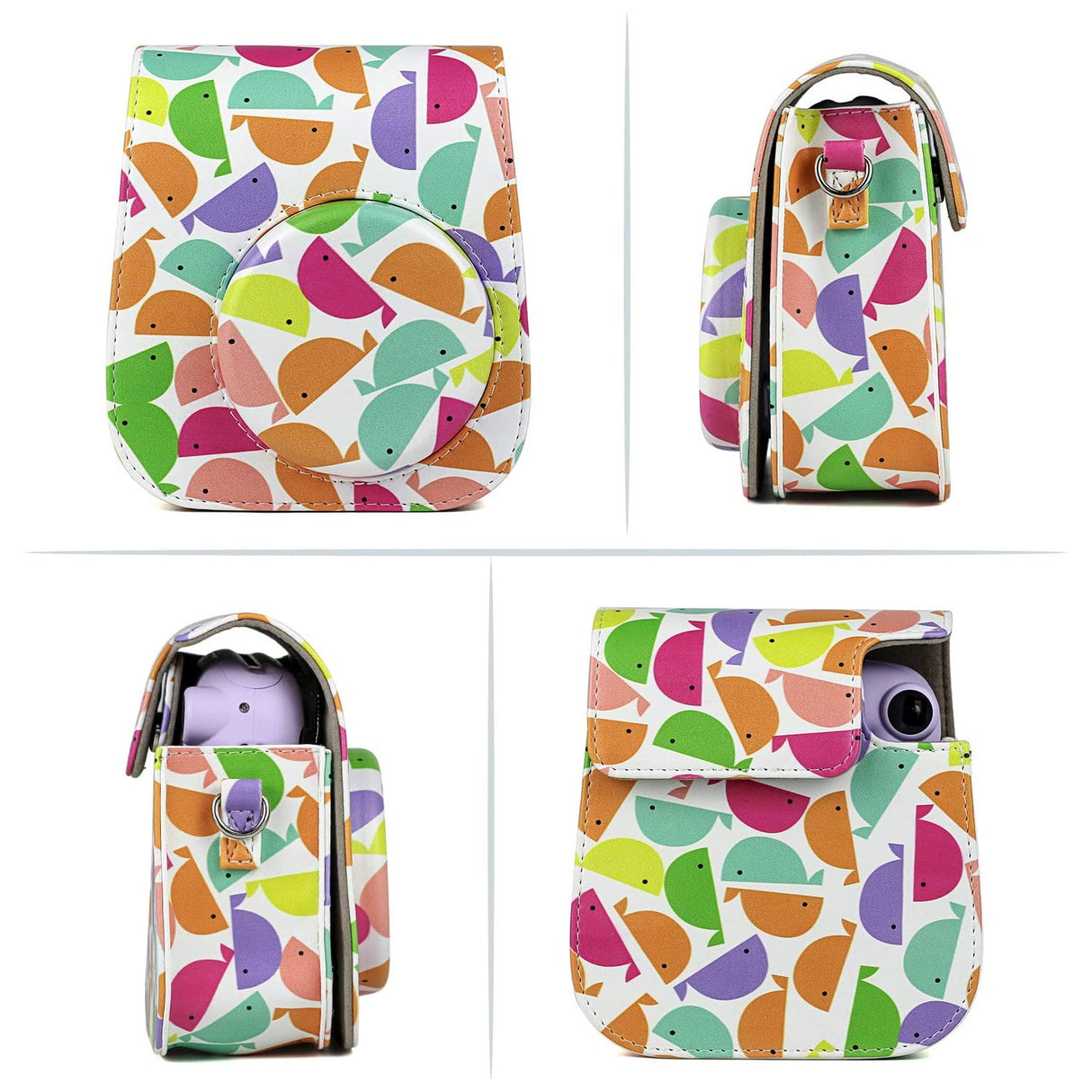 ZENKO MINI 11 8 8+ 9 INSTAX CAMERA POUCH BAG Colorful whale