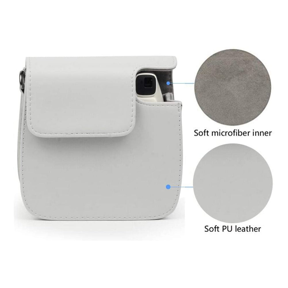 ZENKO Mini Camera Case for Instax Mini 11 9 8 8+ Instant Film Camera Premium PU Leather with Shoulder Strap Cute bear