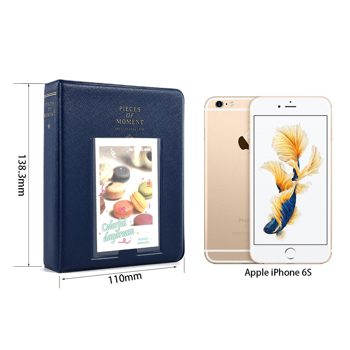 Zikkon Compatible 64 sheet Album for Fujifilm Instax Mini Film (3 inch) Navy Blue