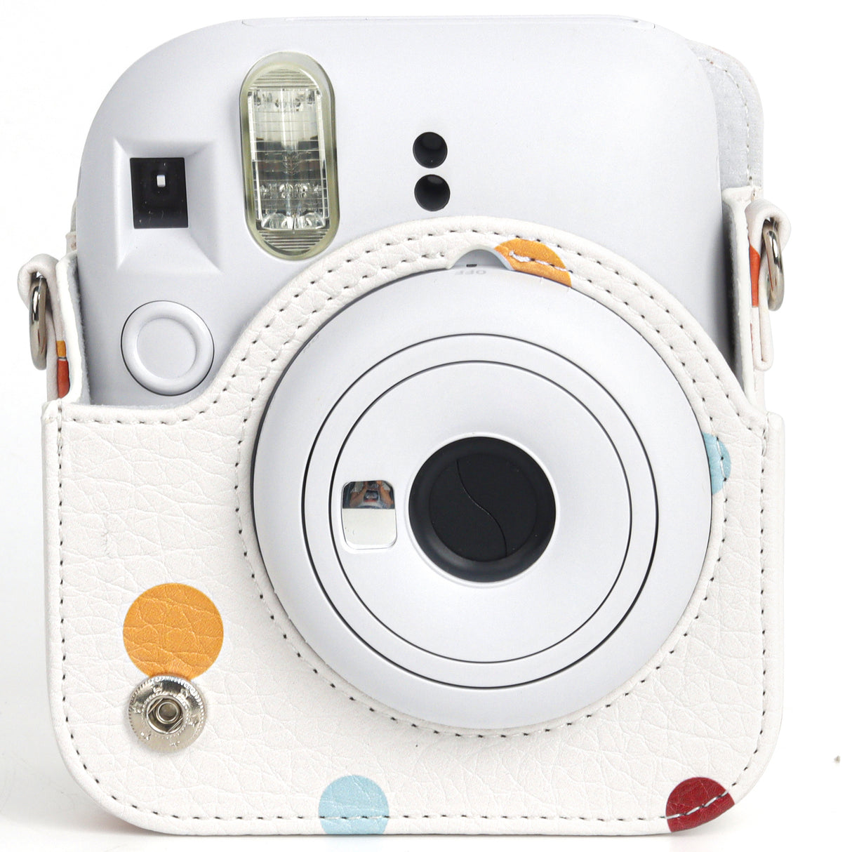 ZIKKON Fuji Mini 12 Case-Album Combo, Compatible for Fuji Instant Mini 12 Instant Film Camera - PU Leather Carrying Case with 96 Pocket Ice White Mini Photo Album