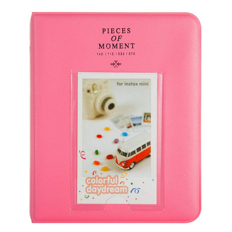 Zikkon Compatible 64 sheet Album for Fujifilm Instax Mini Film (3 inch) Flamingo Pink
