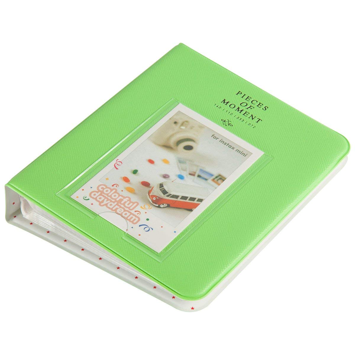 Zikkon Compatible 64 sheet Album for Fujifilm Instax Mini Film (3 inch) Lime Green